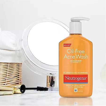 Neutrogena Oil-Free Acne Face Wash (9.1 fl. oz., 2 pk.)商品第2张图片规格展示