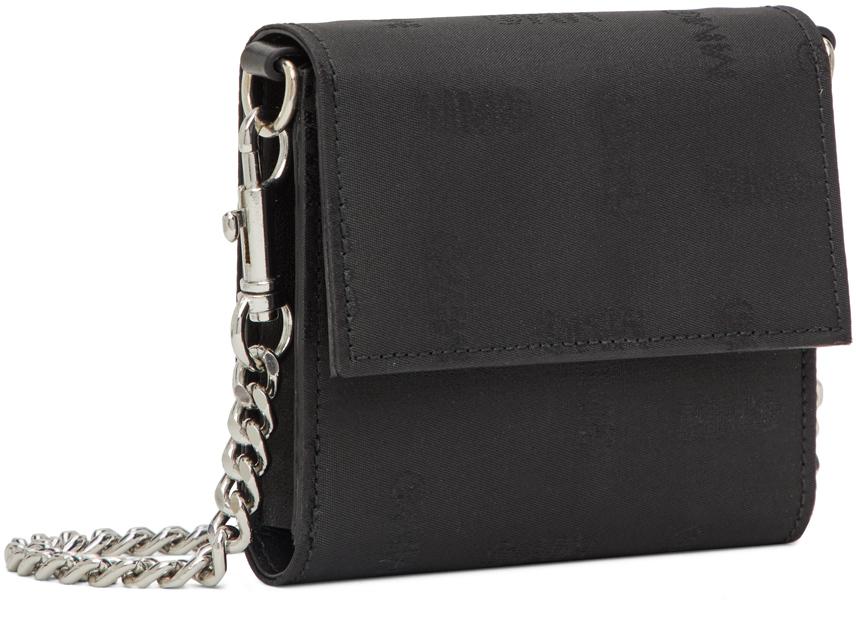 Black Chain Wallet Shoulder Bag商品第2张图片规格展示