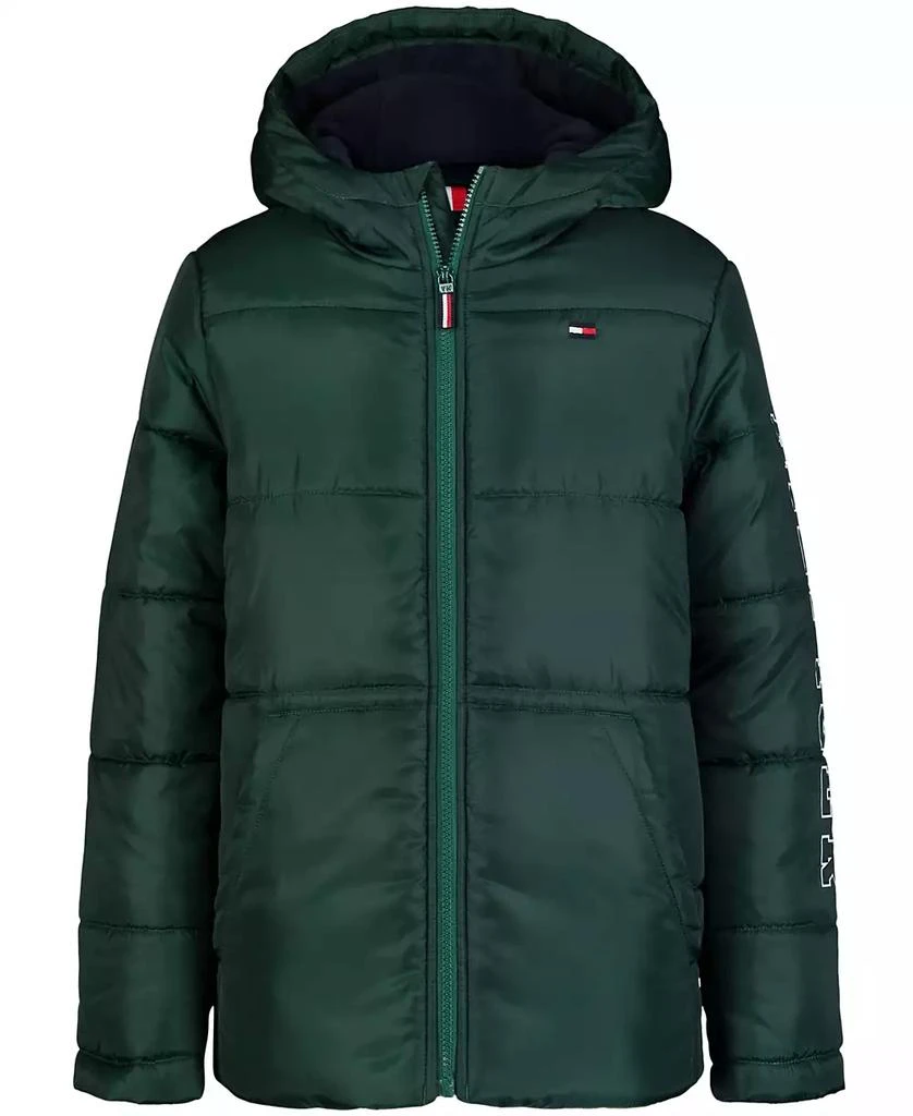 商品Tommy Hilfiger|Big Boys Hilfiger Sleeve Graphic Puffer Jacket,价格¥335,第1张图片