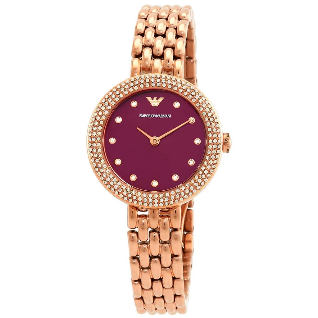 商品Emporio Armani|Quartz Crystal Purple Dial Ladies Watch AR11491,价格¥894,第1张图片
