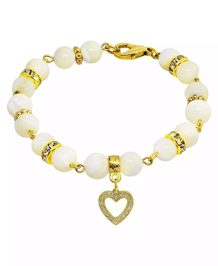 商品2028|14K Gold-tone Heart Clasp Bracelet,价格¥502,第1张图片