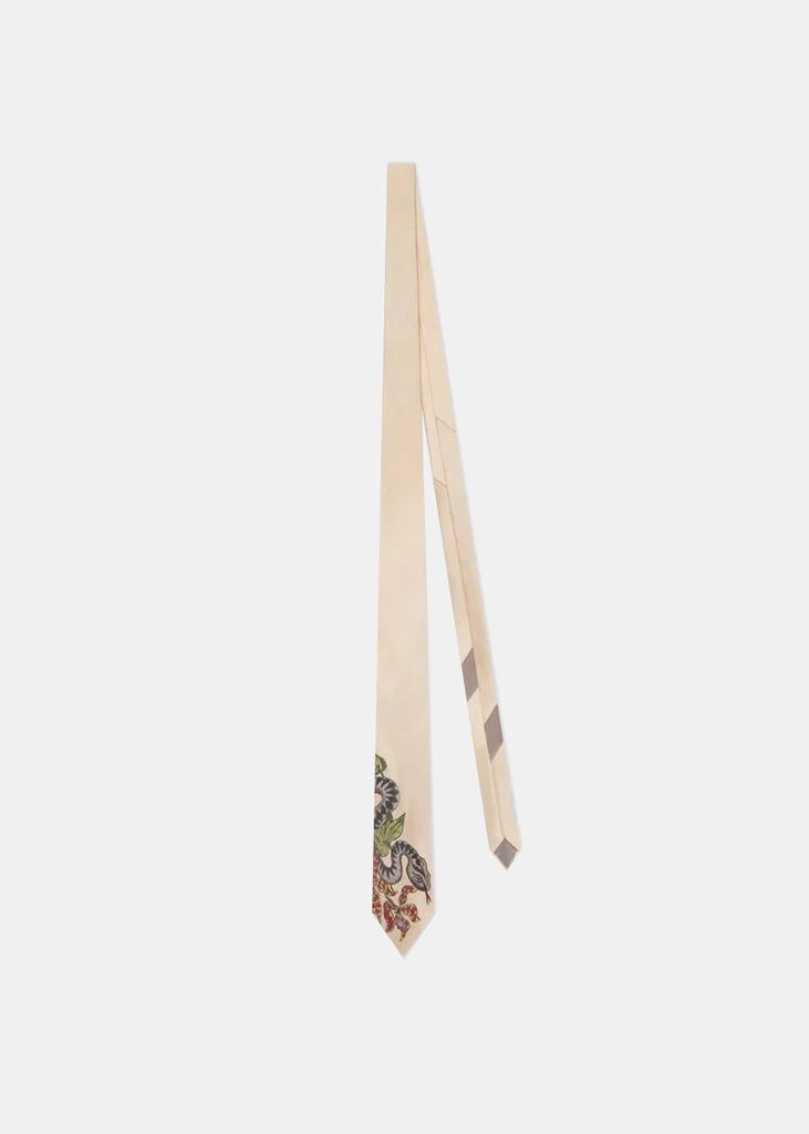 商品Dries Van Noten|Dries Van Noten Beige Snake-Jacquard Tie,价格¥1163,第1张图片