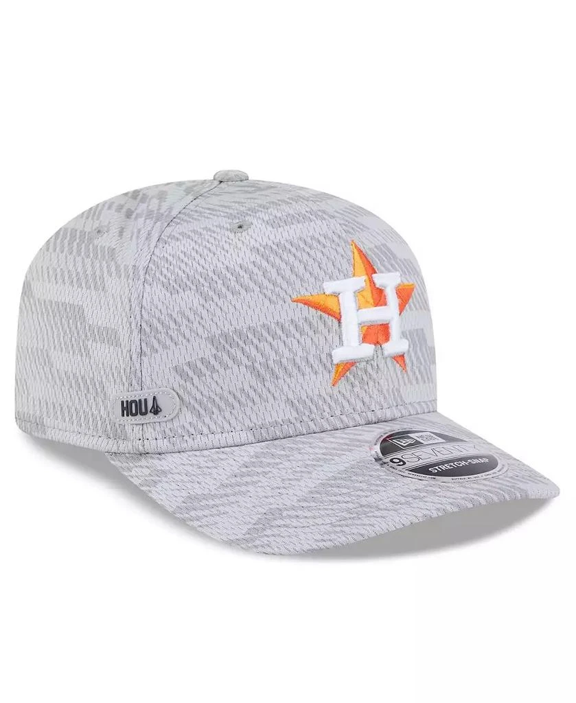 商品New Era|Men's Gray Houston Astros 2025 MLB Clubhouse 9SEVENTY Stretch-Snap Hat,价格¥336,第1张图片