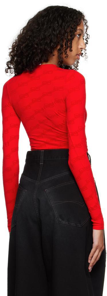 商品Balenciaga|红色 BB Monogram 长袖 T 恤,价格¥6362,第5张图片详细描述