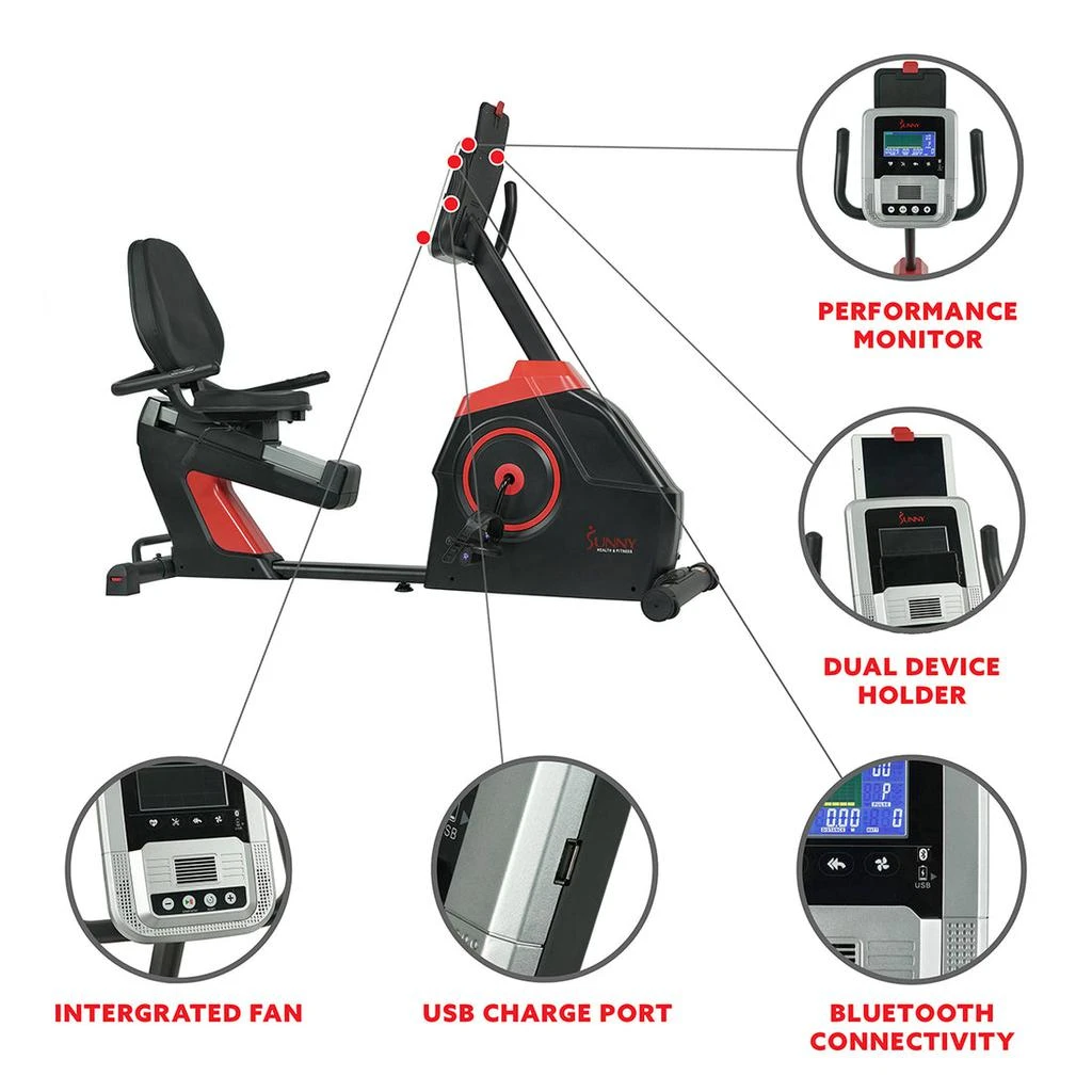 商品Sunny Health & Fitness|Sunny Health & Fitness Evo-Fit Cardio Recumbent Bike,价格¥4359,第3张图片详细描述