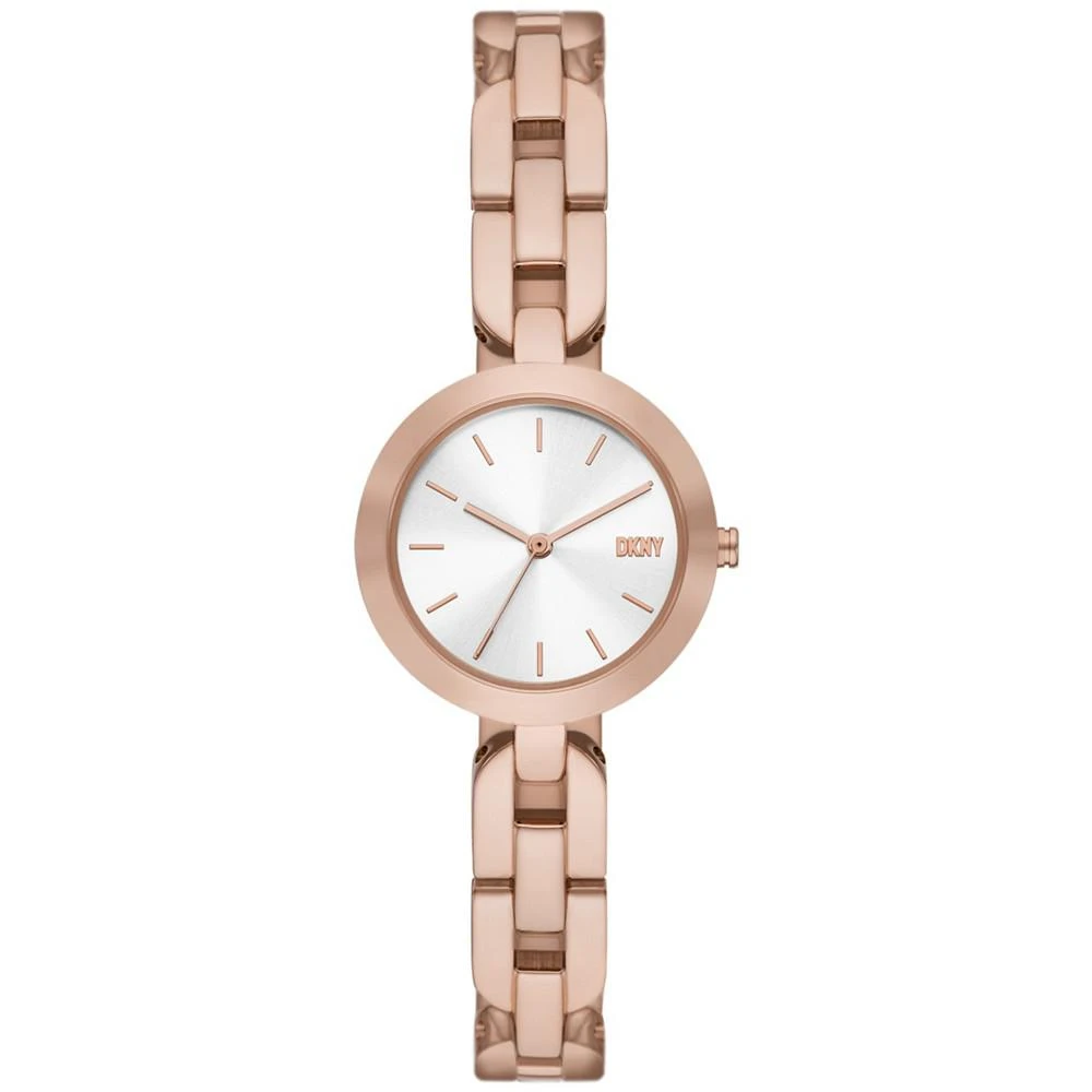 商品DKNY|Women's City Link Three-Hand Rose Gold-Tone Stainless Steel Bracelet Watch, 26mm,价格¥464,第1张图片