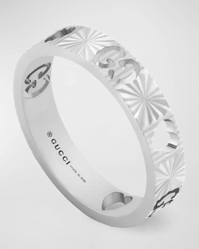商品Gucci|18k White Gold Icon Heart Ring,价格¥12320,第1张图片