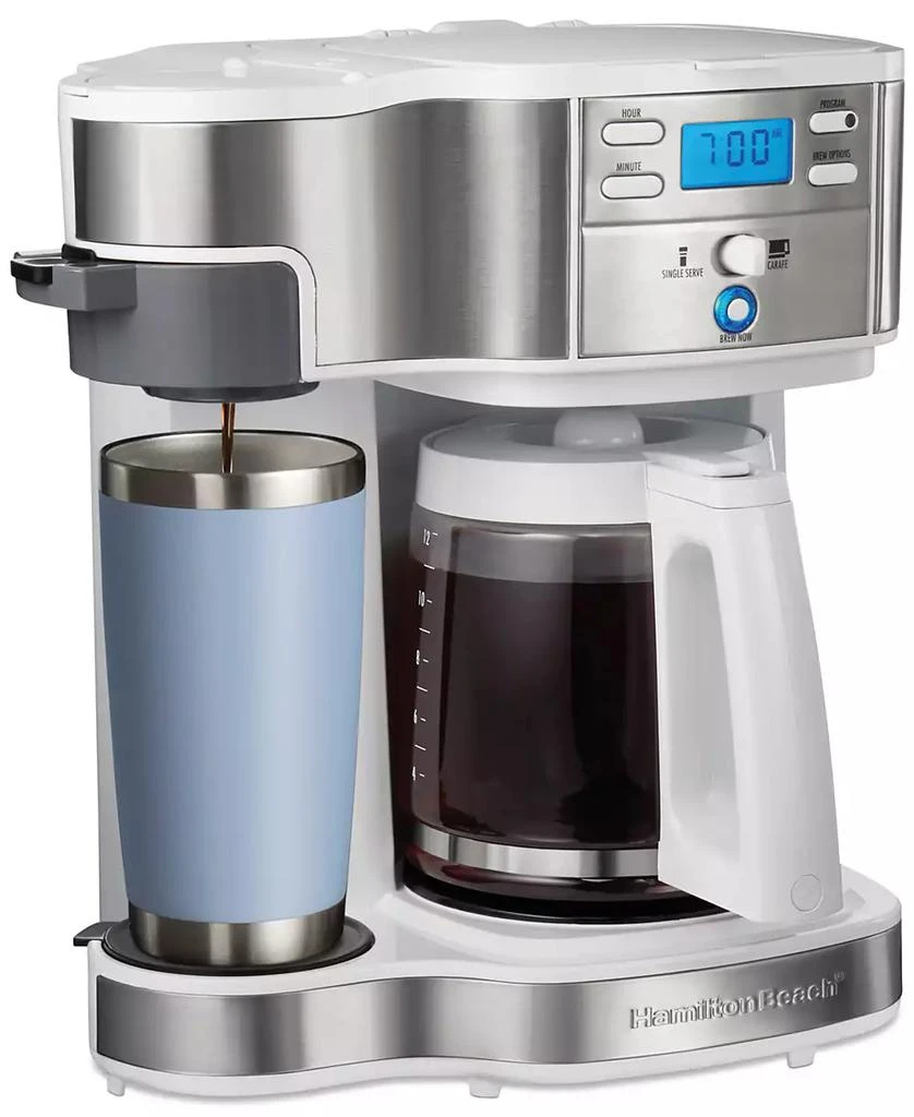 商品Hamilton Beach|2-Way Programmable Single Serve & 12-Cup Coffee Maker,价格¥567,第2张图片详细描述