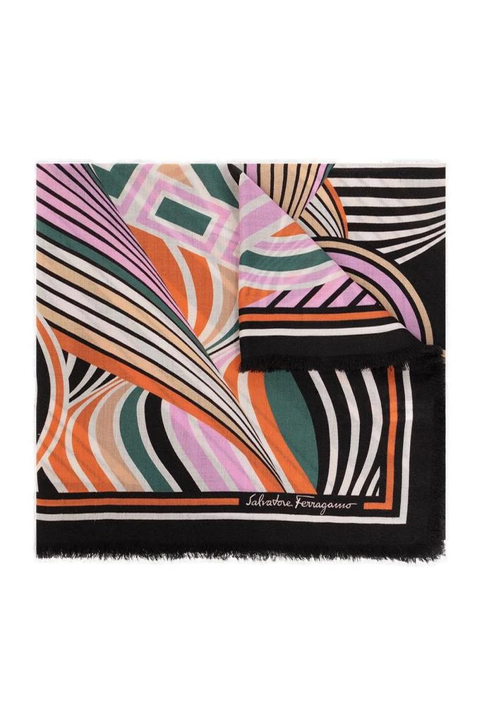 商品Salvatore Ferragamo|Salvatore Ferragamo Gancini Pattern Printed Scarf,价格¥1375,第1张图片