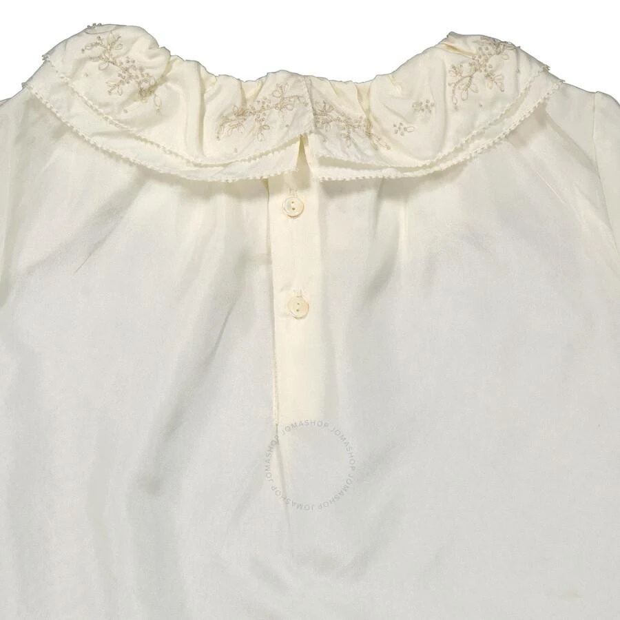 商品Bonpoint|Kids White Lait Jaya Ruffle-Trim Silk Blouse,价格¥812,第3张图片详细描述