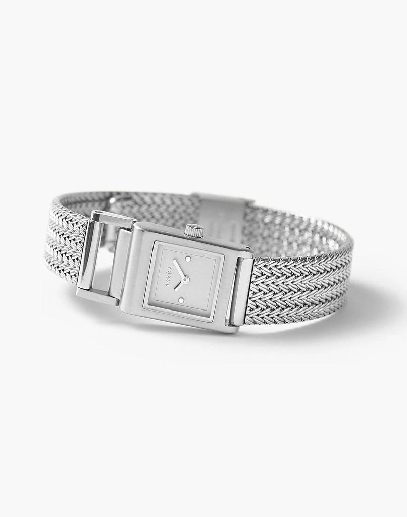 商品Madewell|BREDA Revel Tethered Silver Stainless Steel Mesh Bracelet Watch, 18mm,价格¥1066,第2张图片详细描述