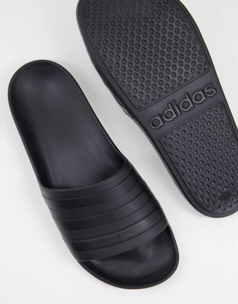 商品Adidas|adidas Swim Adilette black stripe sliders in black,价格¥195,第2张图片详细描述