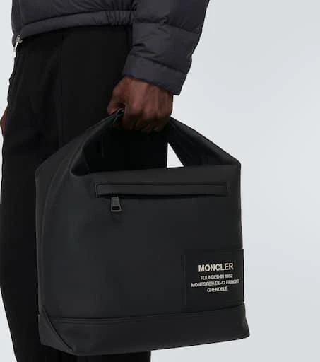 商品Moncler|Leather-trimmed tote bag,价格¥9462,第3张图片详细描述