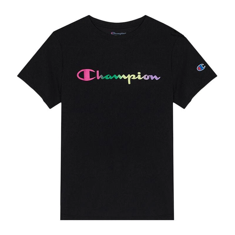 商品CHAMPION|香港直邮Champion冠军女士黑色色圆领T恤时尚潮流W5682G550770001,价格¥355,第1张图片