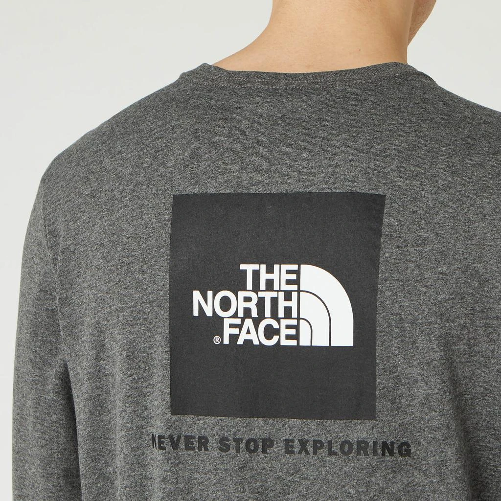 商品The North Face|The North Face Men's Long Sleeve Red Box T-Shirt - Medium Grey Heather,价格¥322,第4张图片详细描述