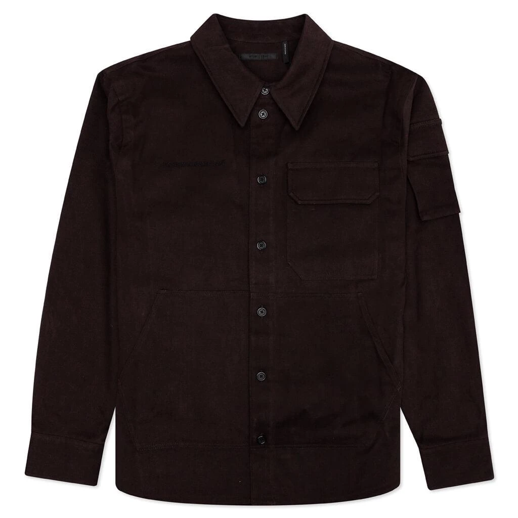 商品Helmut Lang|Helmut Lang Brushed Twill Shirt - Fig,价格¥2406,第1张图片