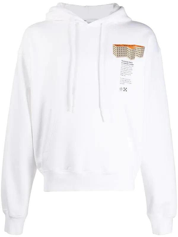 商品Off-White|520礼物OFF-WHITE头经典卫衣套头帽衫 男款 白色  OMBB037R20E30007-0188,价格¥4215,第1张图片