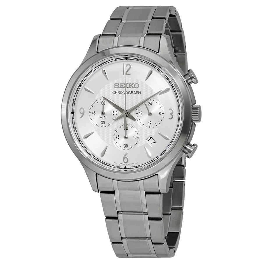 商品Seiko|Seiko Conceptual Chronograph Quartz Silver Dial Mens Watch SSB337,价格¥879,第1张图片
