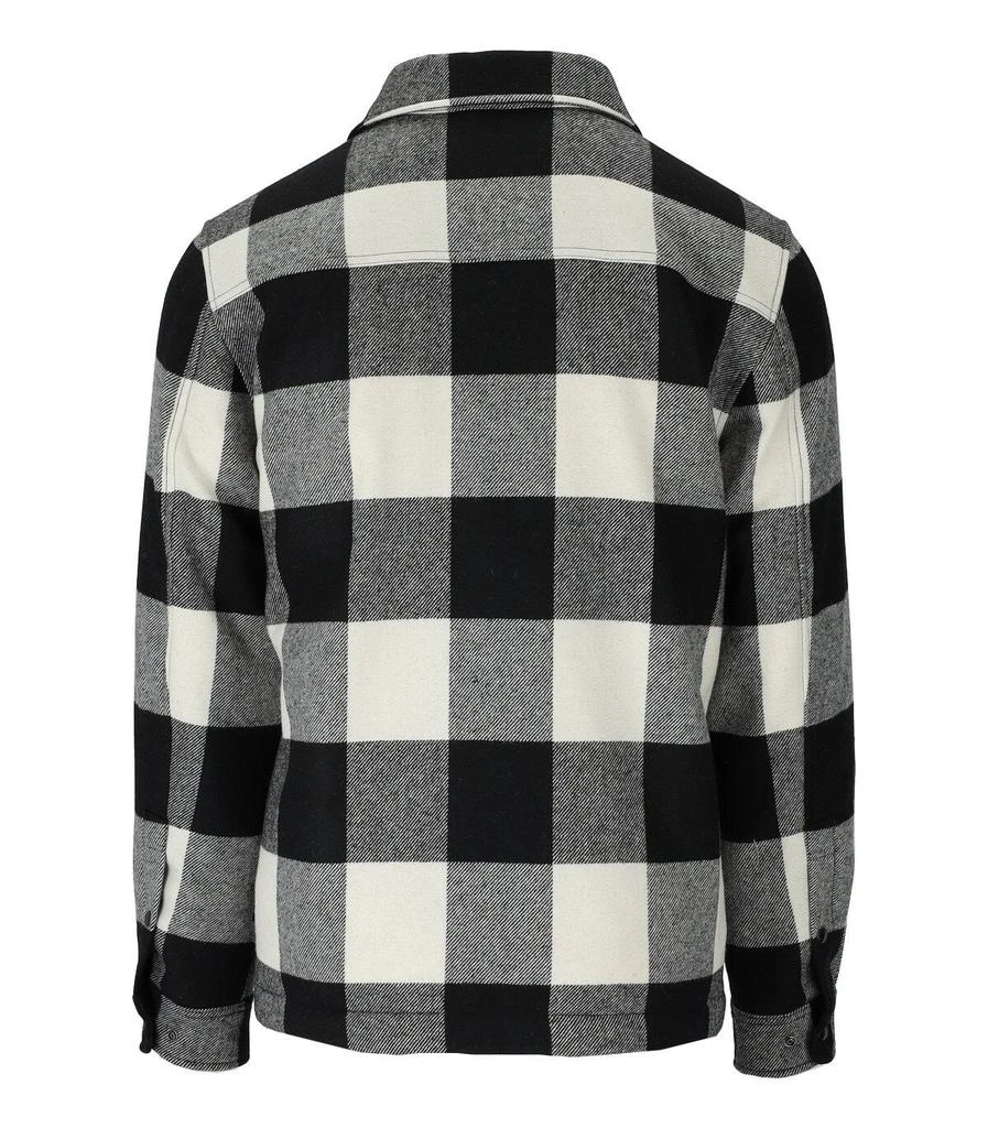 商品Woolrich|WOOLRICH  ALASKAN CHECK WHITE BLACK OVERSHIRT,价格¥3323,第5张图片详细描述