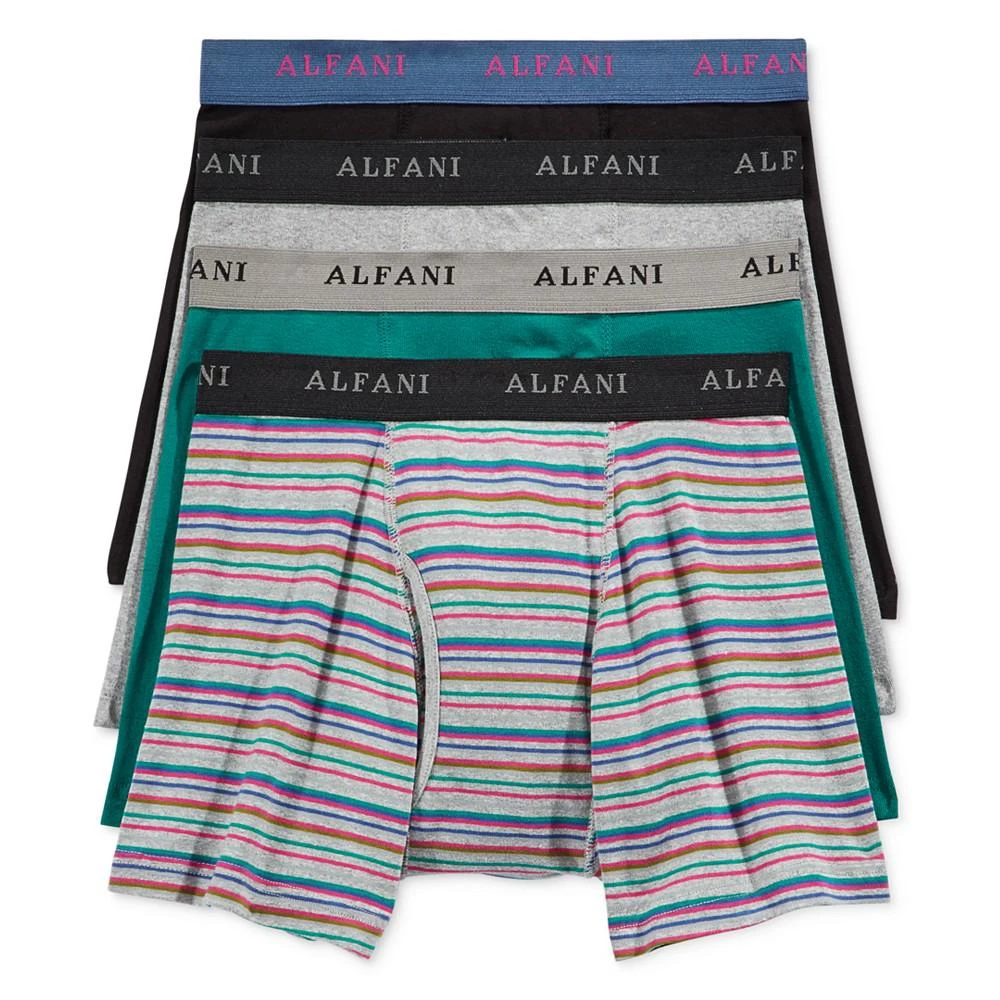 商品Alfani|Men's 4-Pk. Striped Boxer Briefs, Created for Macy's,价格¥153,第1张图片