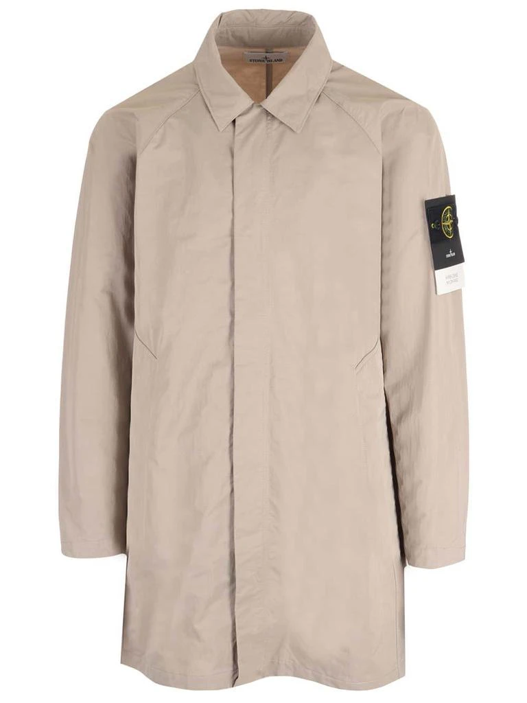 商品Stone Island|Stone Island Long Beige Raincoat - Men,价格¥9915,第1张图片