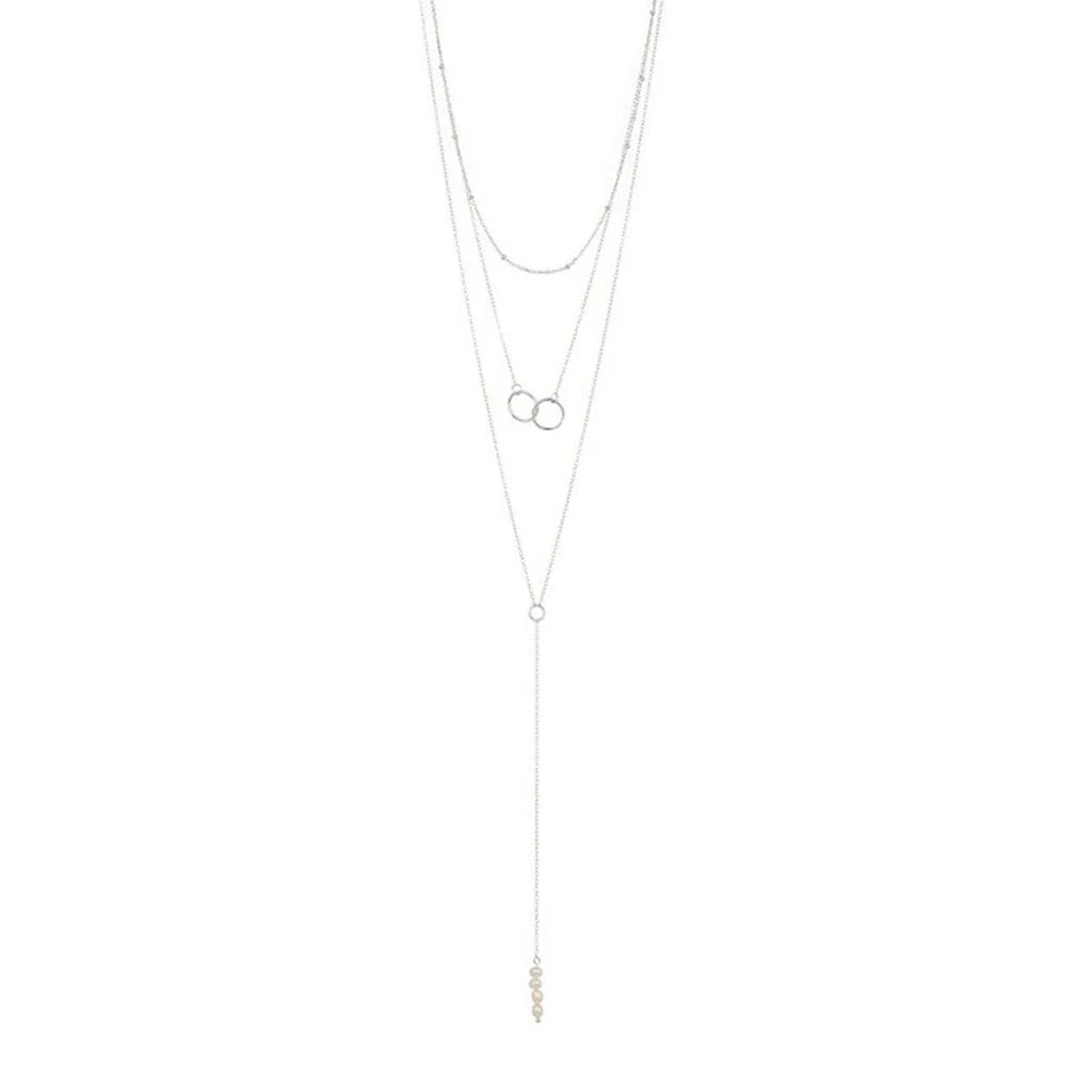商品ADORNIA|Layered Freshwater Pearl Necklace silver,价格¥282,第1张图片