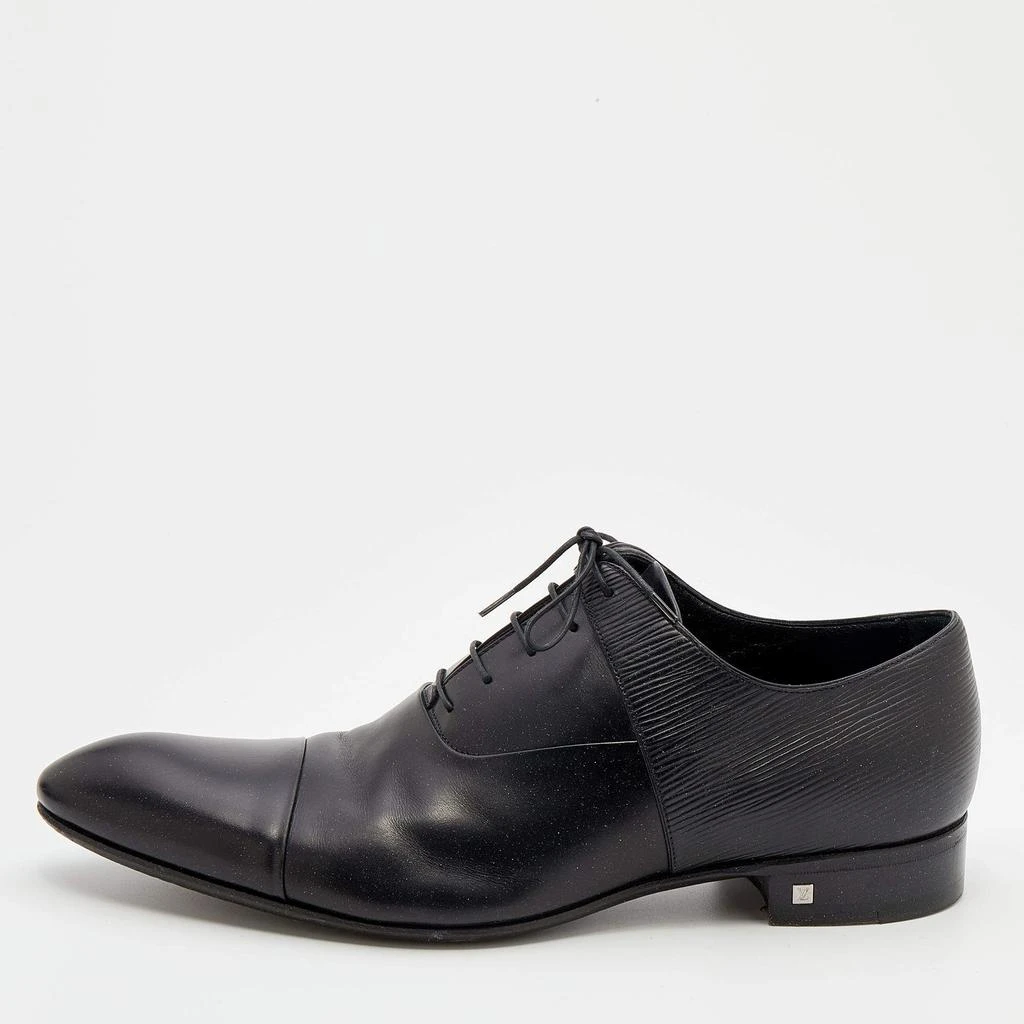 商品[二手商品] Louis Vuitton|Louis Vuitton Black Epi Leather Lace Up Oxford Size 42,价格¥1556,第1张图片