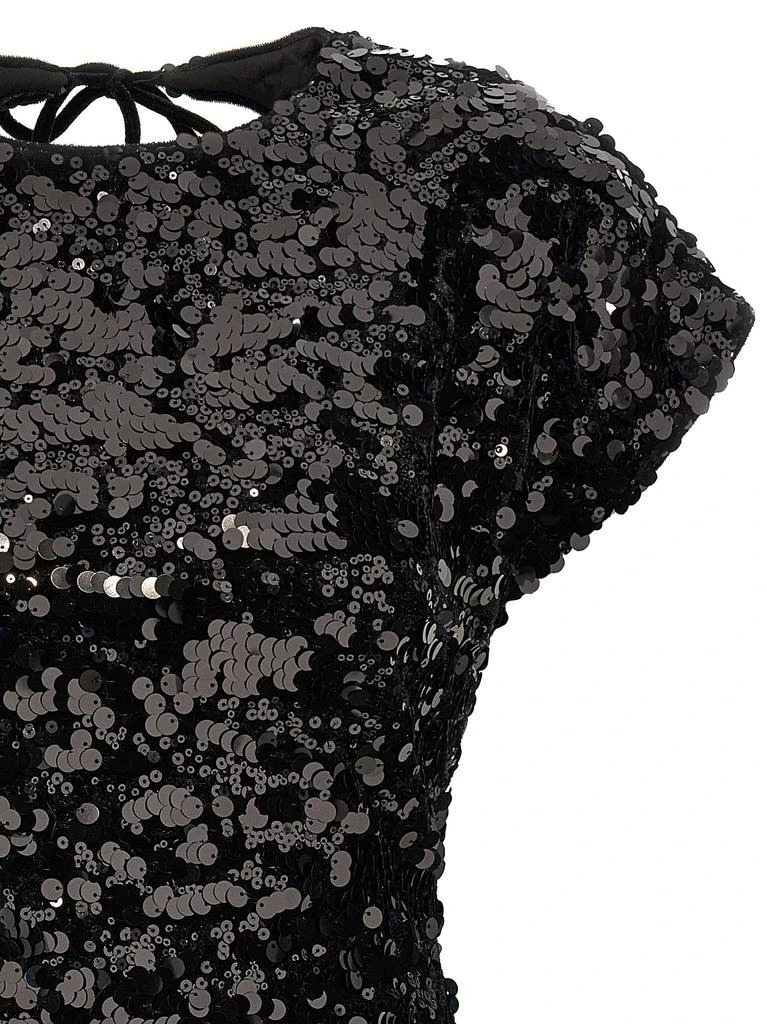 商品Ganni|Velvet Sequins Mini Dresses Black,价格¥1642,第3张图片详细描述