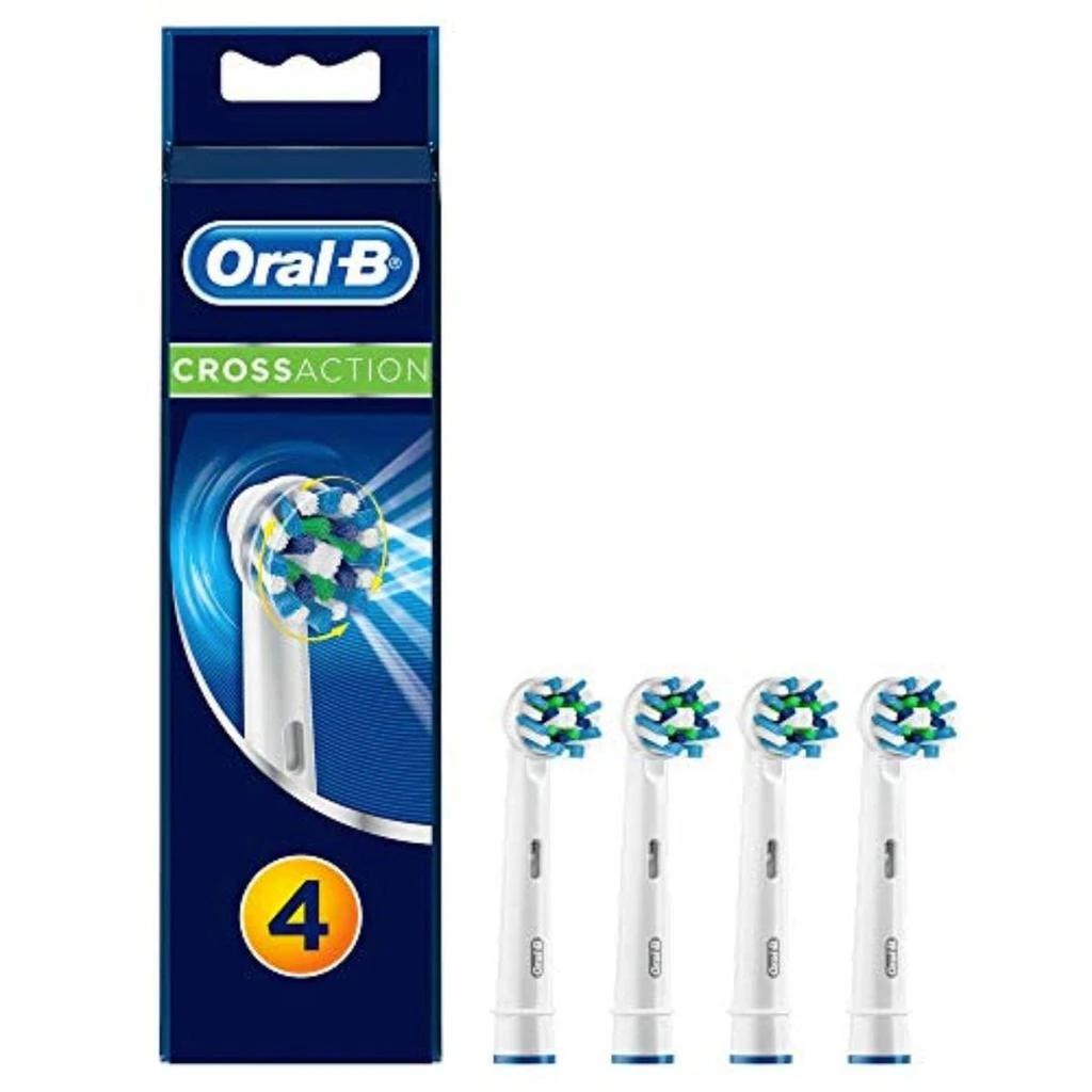 商品Oral-B|Oral B Cross Action Electric Toothbrush Replacement Brush Heads Refill, 4Count,价格¥149,第1张图片