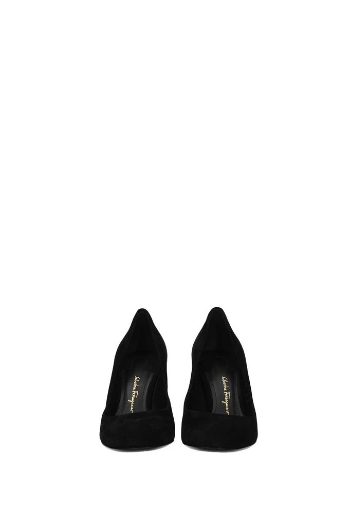 商品Salvatore Ferragamo|Pumps lucca Suede Black,价格¥1769,第3张图片详细描述