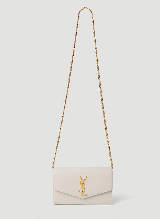 商品Yves Saint Laurent|Uptown Monogram Chain Wallet in Cream,价格¥10287,第1张图片