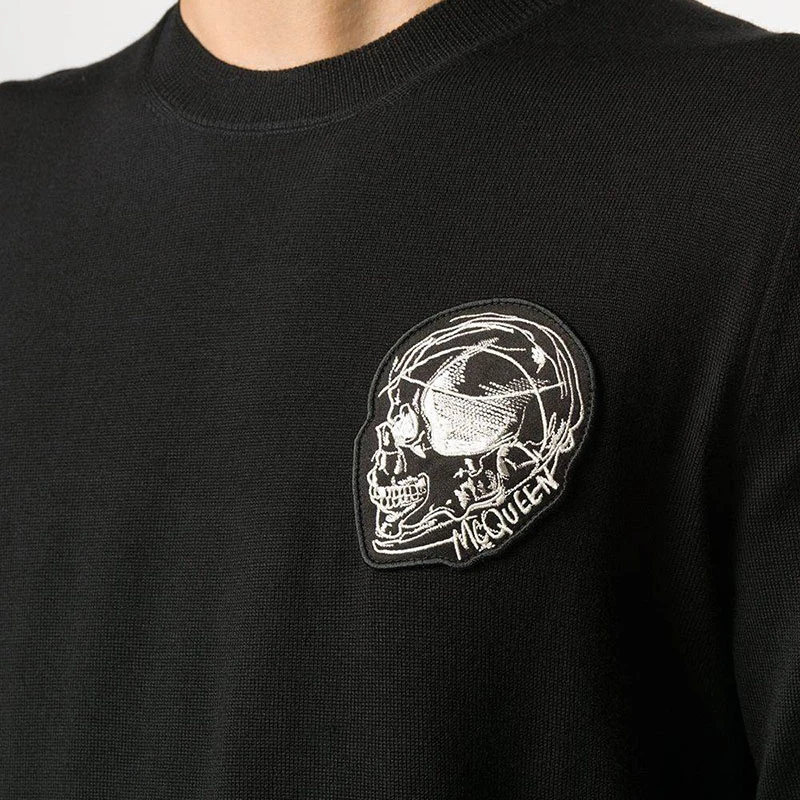 ALEXANDER MCQUEEN 亚历山大·麦昆 男士黑色针织衫/毛衣 632872-Q1XAP-1192 商品