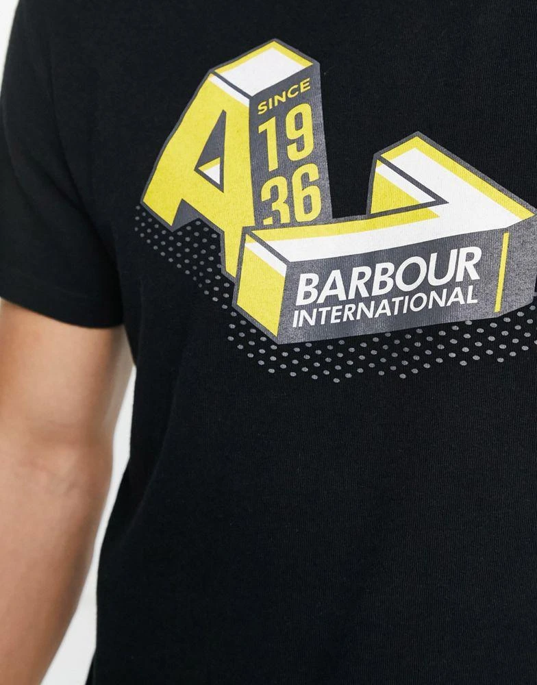 商品Barbour|Barbour International A722 print t-shirt in black,价格¥187,第3张图片详细描述