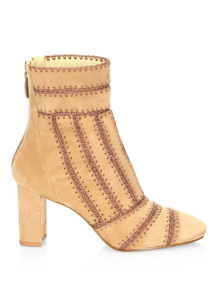 商品Alexandre Birman|Beatrice Embroidered Leather Booties,价格¥2655,第4张图片详细描述
