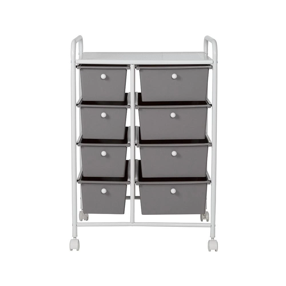 商品Honey Can Do|Metal Rolling Cart with 8 Plastic Storage Drawers,价格¥1146,第3张图片详细描述