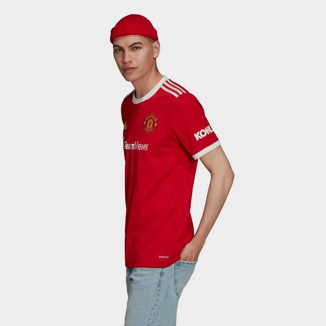 商品Adidas|Men's adidas Manchester United 2021-22 Home Soccer Jersey,价格¥669,第3张图片详细描述