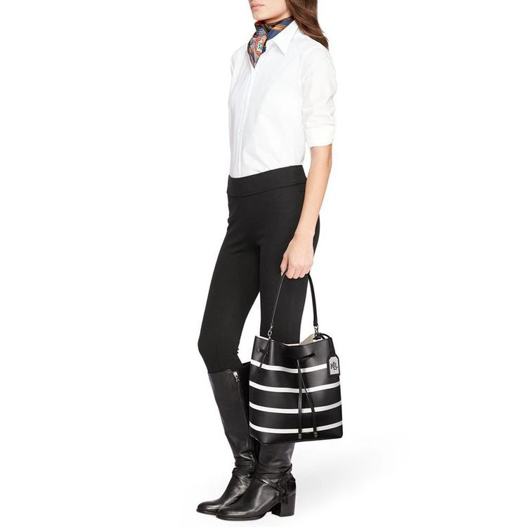 商品Ralph Lauren|Debby 条纹小号水桶包,价格¥880,第2张图片详细描述