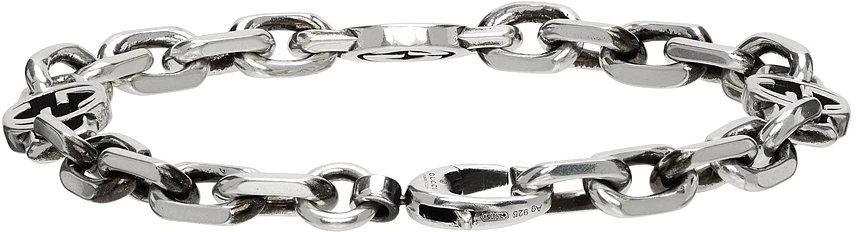 商品Gucci|Silver Chain Interlocking G Bracelet,价格¥2991,第4张图片详细描述