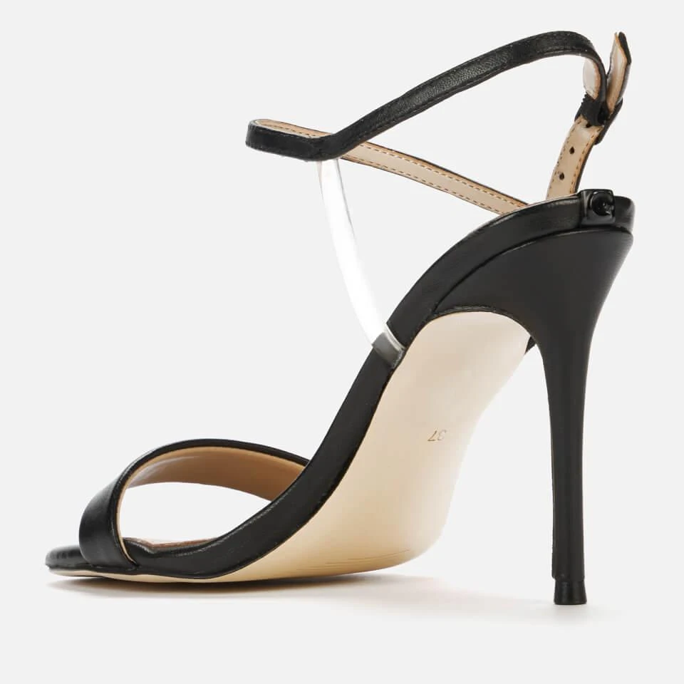 商品GUESS|GUESS WOMEN'S KABELLE LEATHER HEELED SANDALS - BLACK,价格¥236,第3张图片详细描述