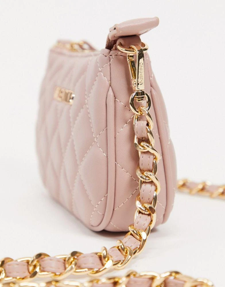 商品Mario Valentino|Valentino Bags Exclusive Ocarina quilted cross body bag in antique pink,价格¥864,第2张图片详细描述