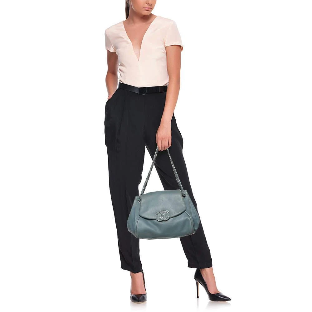 商品[二手商品] Chanel|Chanel Light Blue Leather Sensual CC Accordion Flap Bag,价格¥5839,第2张图片详细描述