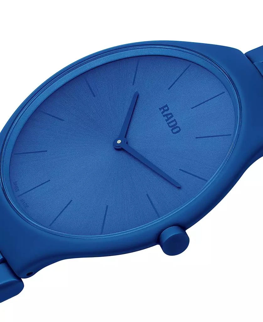 Unisex Swiss True Thinline Les Couleurs Le Corbusier Blue High-Tech Ceramic Bracelet Watch 39mm 商品