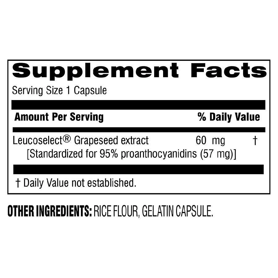 商品Botanic Choice|Grapeseed Extract 60 mg,价格¥60,第2张图片详细描述