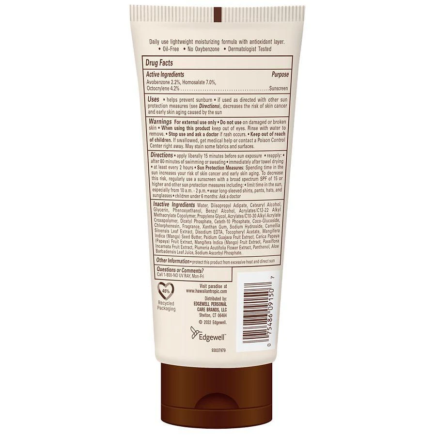 商品Hawaiian Tropic|Skin Defense Sunscreen Lotion SPF 30 With Green tea extract,价格¥116,第2张图片详细描述