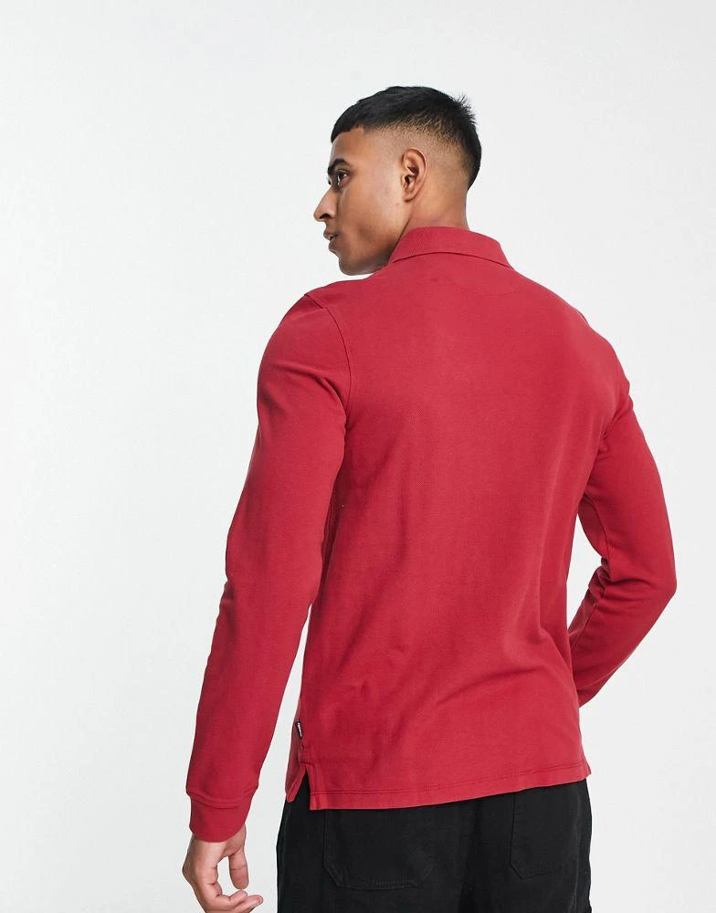 商品Wrangler|Wrangler long sleeve polo in red,价格¥273,第2张图片详细描述