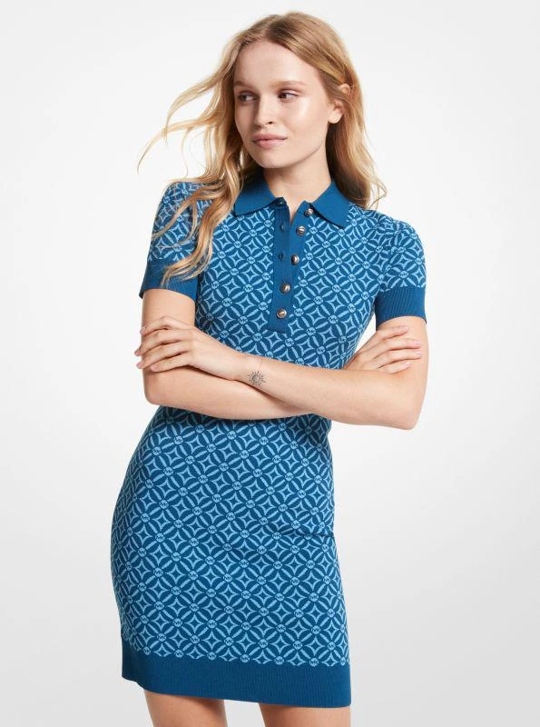 商品Michael Kors|Logo Jacquard Polo Dress,价格¥672,第1张图片