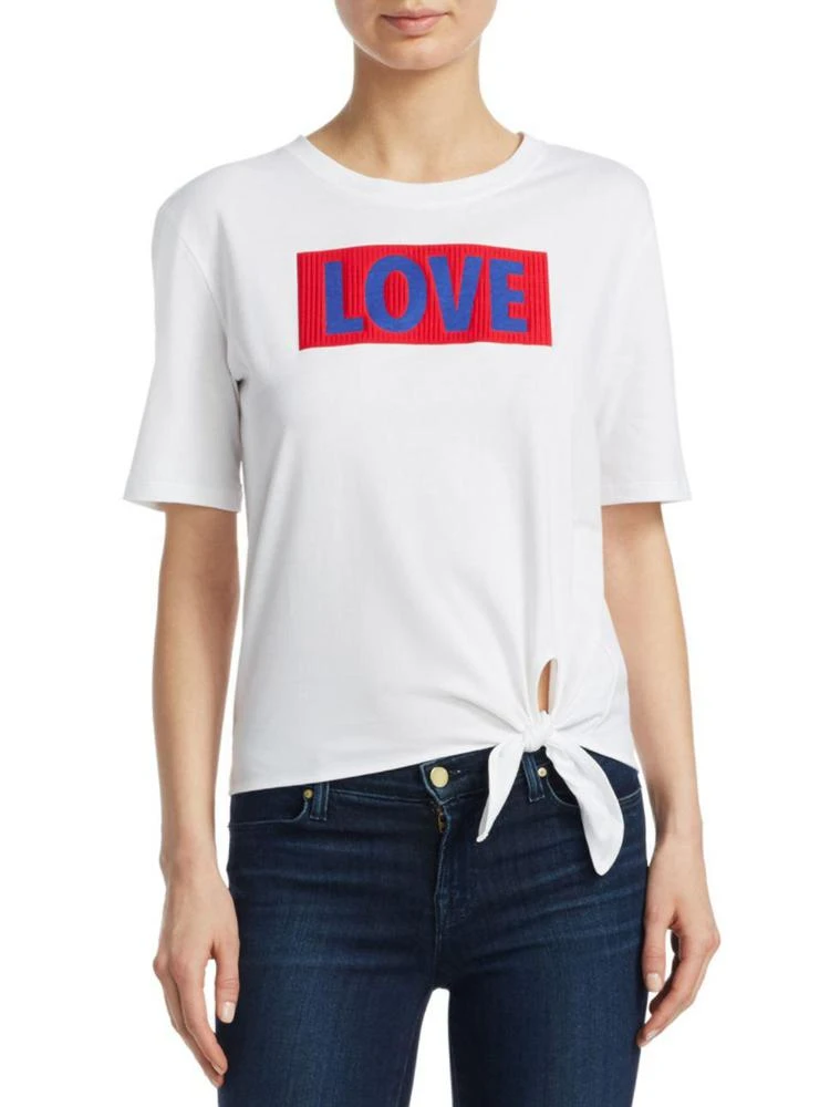 商品Sandro|Ouarda Love Knotted Tee,价格¥651,第1张图片