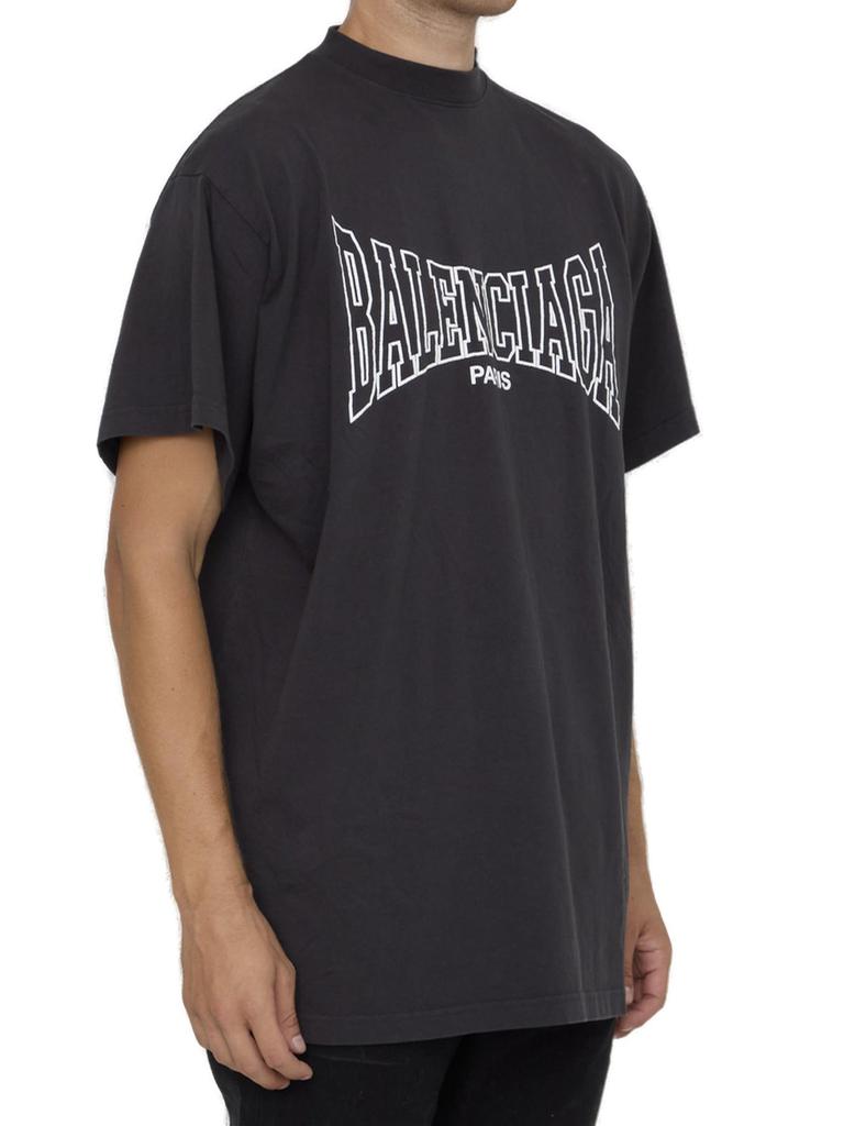Balenciaga Balenciaga Paris Logo Printed Oversized T-Shirt