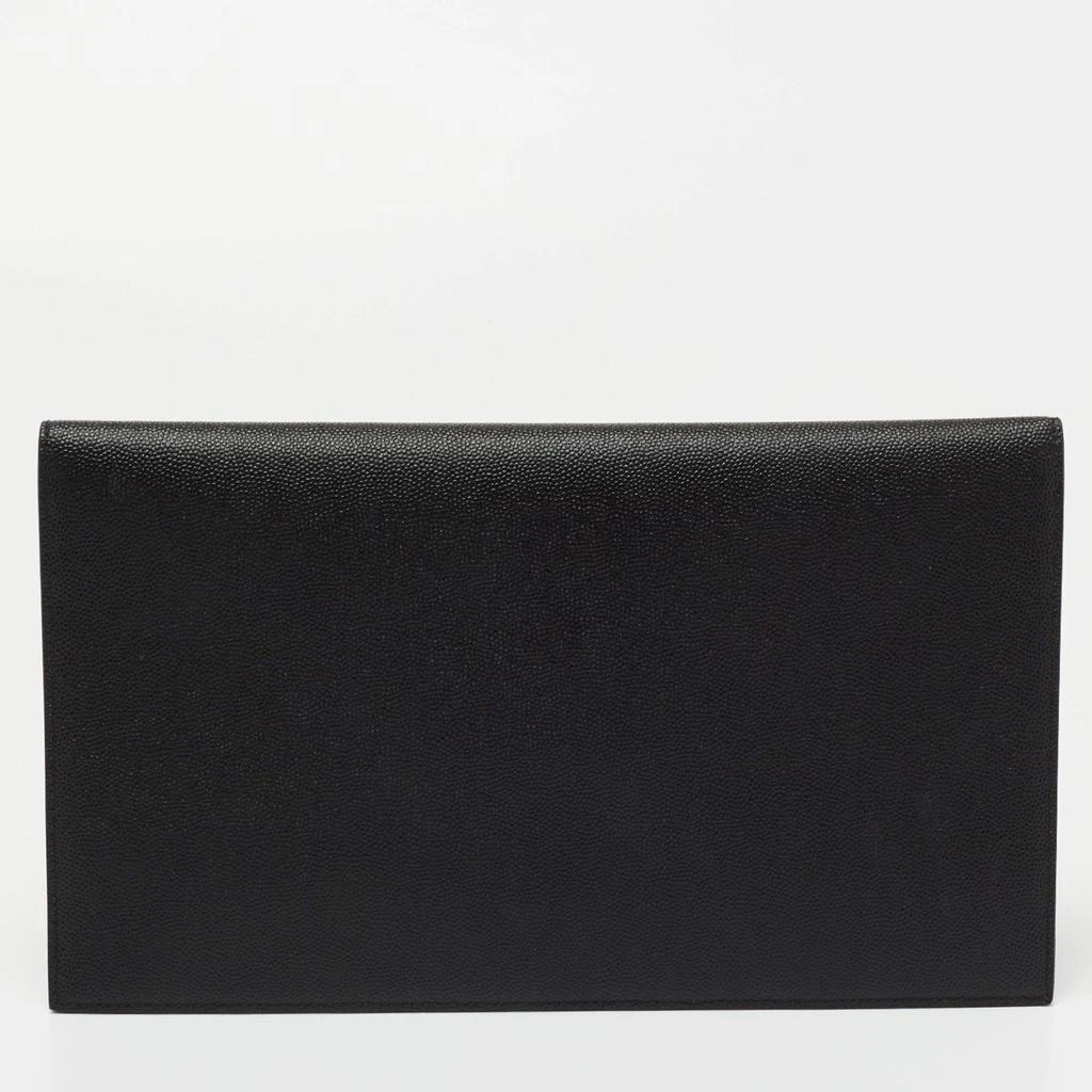 商品[二手商品] Yves Saint Laurent|Saint Laurent Black Grained Leather Medium Uptown Clutch,价格¥4567,第4张图片详细描述