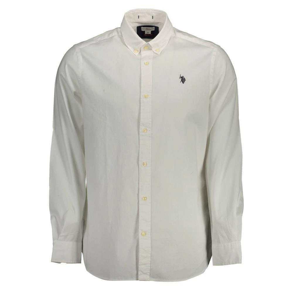 商品U.S. POLO ASSN.|U.S. POLO ASSN. White Cotton Men Shirt,价格¥861,第1张图片